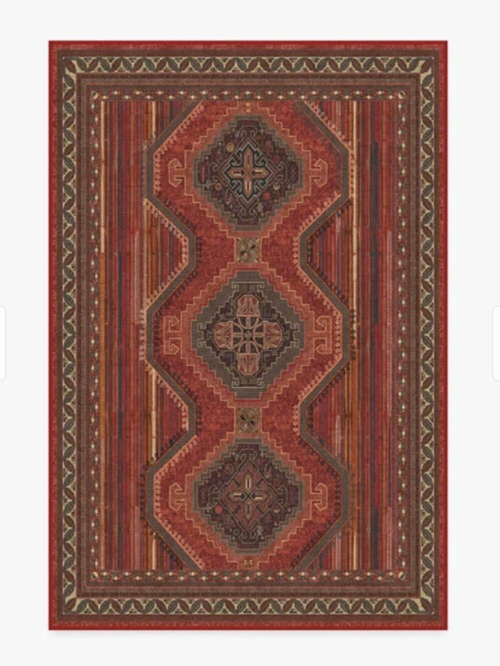 Ruggable Mandalore Scarlet Red Rug 4' x 6'